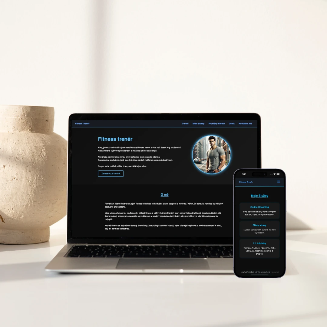Fitness portfolio web design